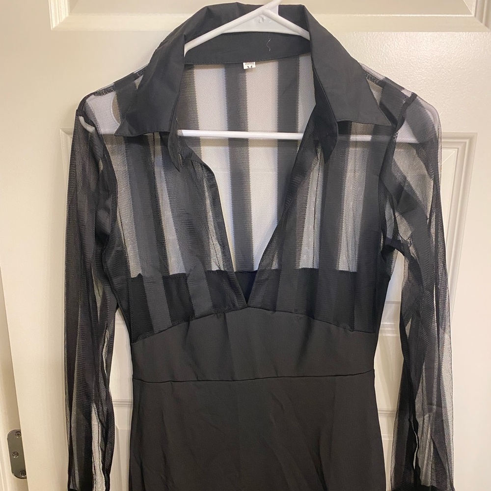Black form fitting dress